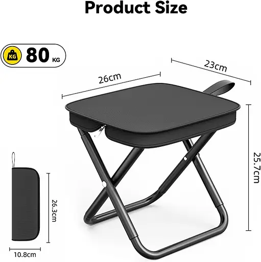Стул складной Market Union 23 х 26 х 26 см, материал изготовления: полиэстр, металл - фото 3
