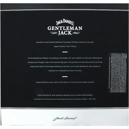 Уцінка. Набір віскі Jack Daniel's Gentleman Jack 40% 0.7 л + 2 склянки  - фото 3
