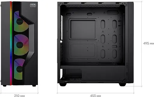 Корпус RZTK PcCooler Master RP300 Mesh ARGB 4F (RP300 Mesh), б/у - фото 14
