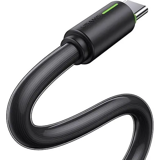 Кабель Usams SJ734 USB-C to USB-C 60W 5A 1.0m Black [138977] - фото 2