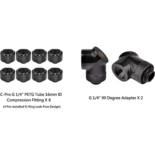 Набор для сборки cистемы жидкостного охлаждения Thermaltake Pacific CL360 Max D5 Hard Tube Water Cooling Kit (CL-W259-CU00SW-A) - фото 3