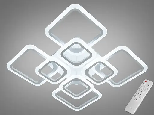 Белая светодиодная смарт люстра с пультом, димером, 135Вт, белая - фото 1