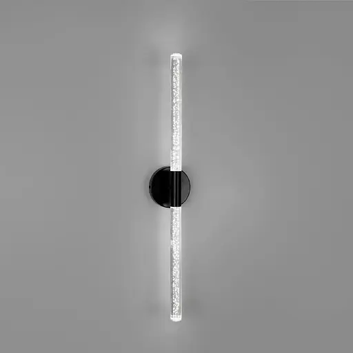 Настінний світильник з імітацією крапель води в чорному корпусі 60 см Line F Арт. W013/600 BK - фото 3