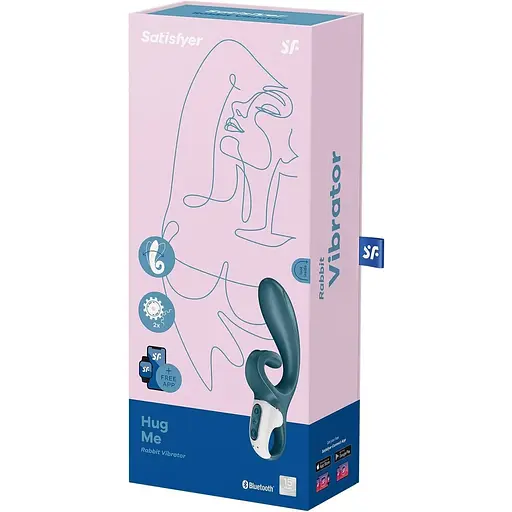 Смарт вібратор-кролик Satisfyer Hug Me Bluegrey - фото 7