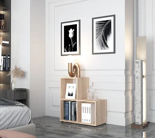 Стеллаж Doros Степь 2х2 Дуб сонома открытый 69х28.8х71.4 (41516155) - фото 2