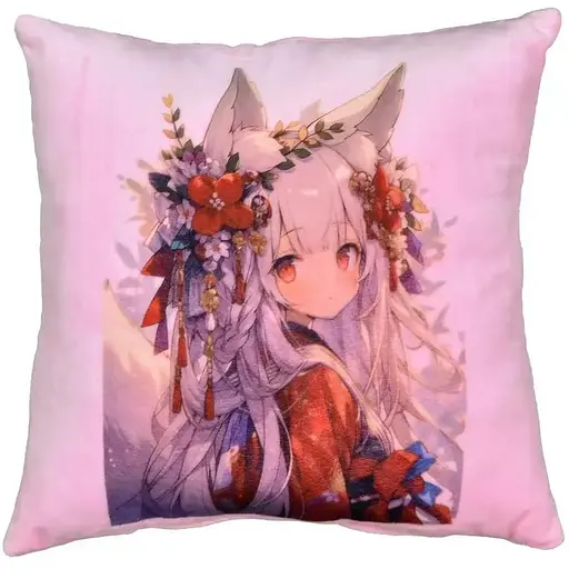 Подушка плюшевая Кицунэ Strateg 60733 Розовый - фото 1