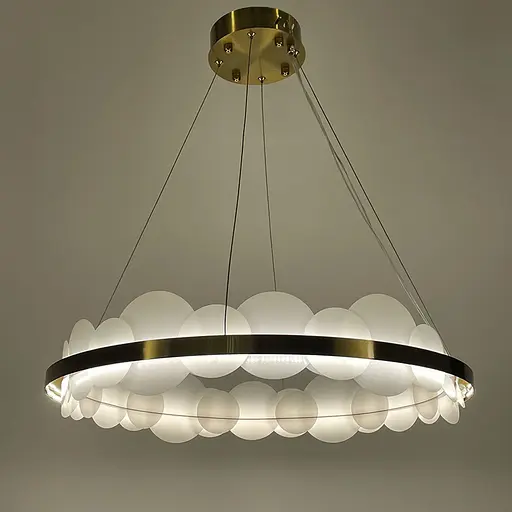 Кольцевая подвесная люстра в латунном корпусе Ø 57 см Ст. MJ204-600 AB | Line F - фото 4