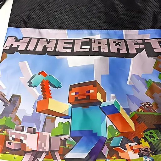 Детская сумка Стич для спортивной формы и обуви 35х40 см черно-синяя (25-33) - фото 2