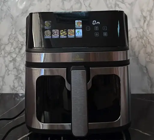 Аерофритюрниця безмасляна Crownberg CB-5555 8.5л з сенсорним керуванням 2000Вт Чорний/Сірий - фото 2