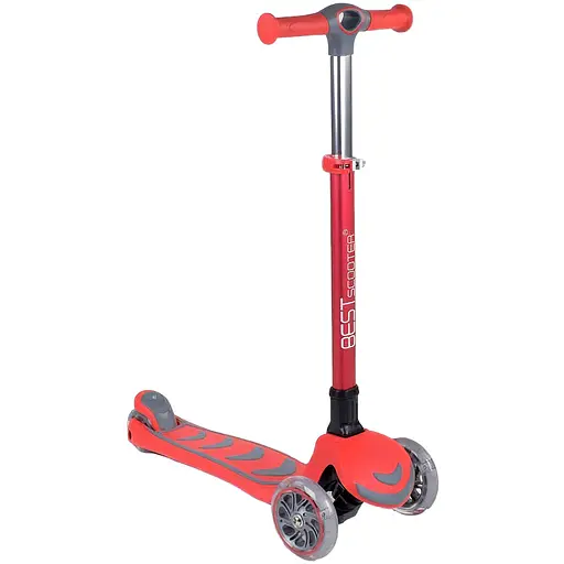 Самокат дитячий Best Scooter складаний 24х58 см Сіро-червоний 000254972