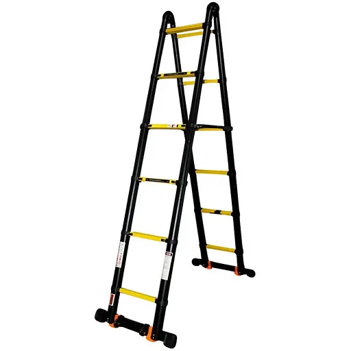 Драбина універсальна телескопічна GTM KME3050B 2x6 алюмінієва, 5000 мм (39421) - фото 1