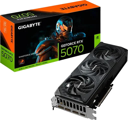 Відеокарта GeForce RTX 5070 12GB Gigabyte WindForce SFF (GV-N5070WF3-12GD)