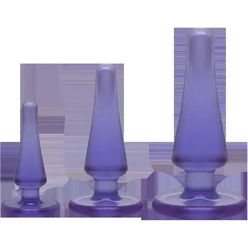 Набір анальних пробок Doc Johnson Crystal Jellies Anal - Purple