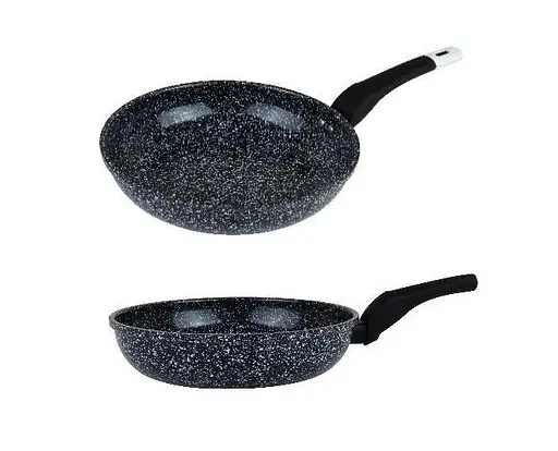 Универсальная сковорода для жарки Edenberg EB-4134 24 см гранитным покрытием с крышкой - фото 2