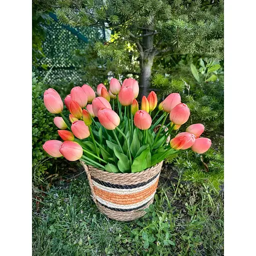 Тюльпан латексный №1389 шарик коралловый - фото 10