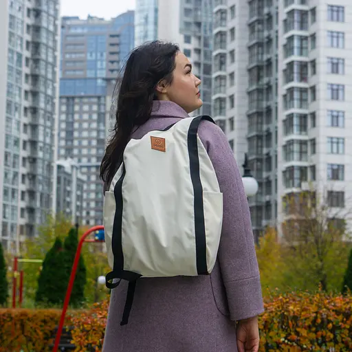 Рюкзак-антивор OOLOO Капля 45х27х14 см, кремовый 2710 - фото 10