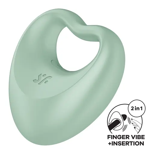 Вібратор на палець Satisfyer Perfect Pair 3 6.7 см зелений - фото 4