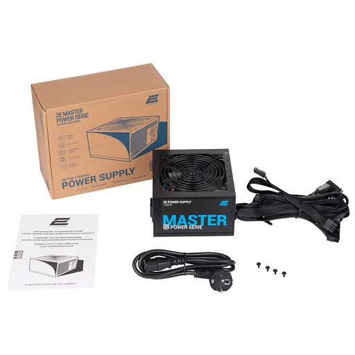 Блок живлення 2E MASTER POWER (750W), >80, 80+ White, 120mm, 1xMB 24pin(20+4), 1xCPU 8pin(4+4), 3xMolex, 5xSATA, (2E-MP750-120APFC) - фото 9