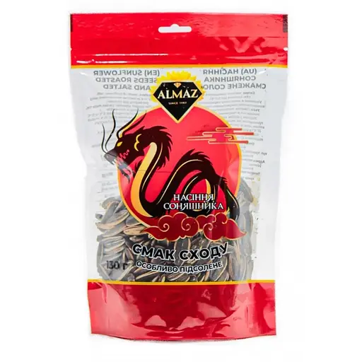 Насіння соняшника Almaz Смак сходу смажене солоне 130 г