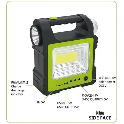Сонячна зарядна станція BL-GD-8183 + ліхтар + 3 лампи + Power Bank - фото 2