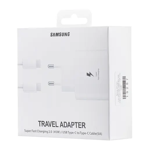 Сетевое зарядное устройство для Samsung TA800 20W With Cable Type-C to Type-C High c0py Белый - фото 2