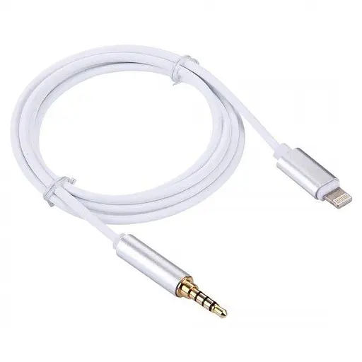 Перехідник аудіо для iPhone 7 lightning тато 3.5 мм тато 1 м Audio AUX cable - фото 4