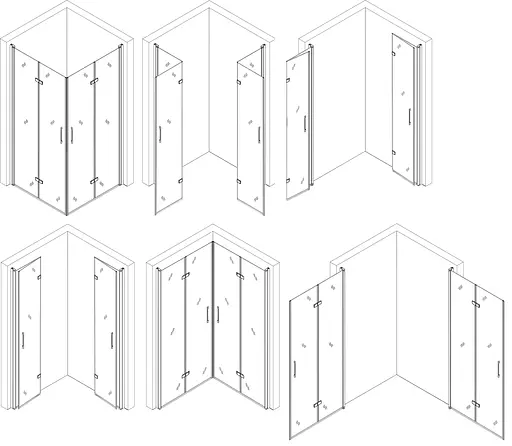 Душевая кабина Bravo квадратная без поддона Panew N90TC 1 уп., прозрачная, хром - фото 4