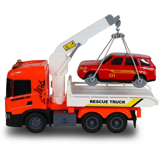 Автомобиль TechnoDrive Big Truck Эвакуатор Scania с машиной (6408KS) - фото 6