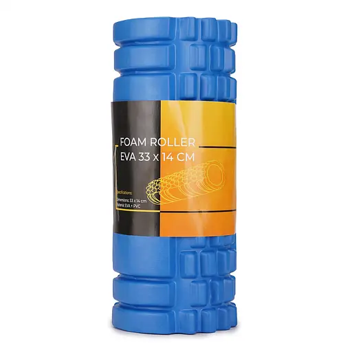 Масажний ролик Cornix EVA 33 x 14 см (валик, ролер) XR-0035 Blue - фото 3