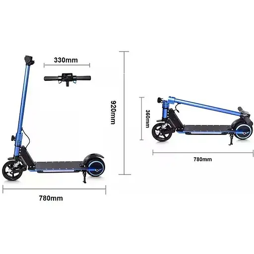 Детский Электросамокат E-Scooter ES3 LED + амортизатор Розовый - фото 5