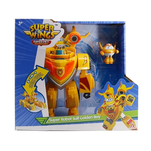 Игровой набор Super Wings Super Robot Suit Golden Boy EU770352  - фото 3