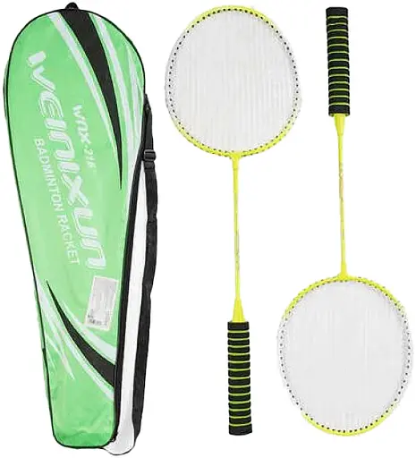 Набір для бадмінтону TK Sport, 2 ракетки з металевим каркасом, м’яка ручка, у чохлі (В асортименті)