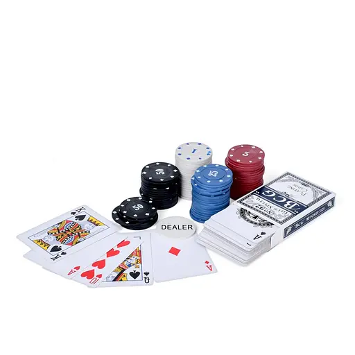 Настільна гра "Покер" Bambi TD202315 фішки 80 шт з номіналом, карти - фото 3