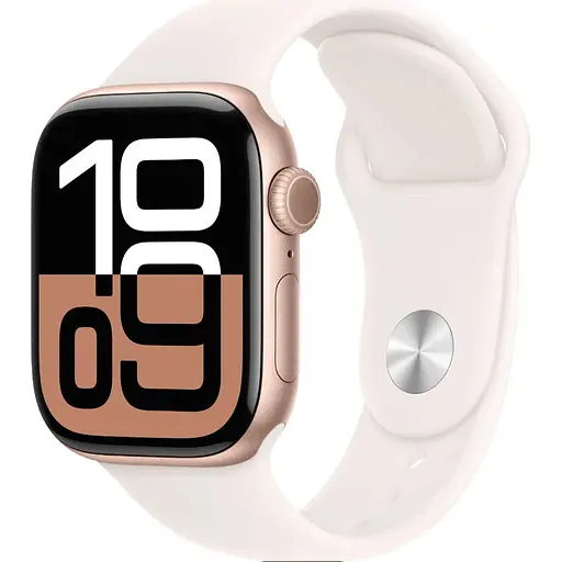Смарт-годинник Apple Watch Series 10 GPS 42mm Rose Gold Alu. Case w. Light Blush Sport Band - S/M (MWWH3)