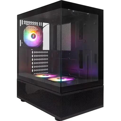 Корпус 1stPlayer Mi7-A-BK-2F7R-1F7 Black [134422]