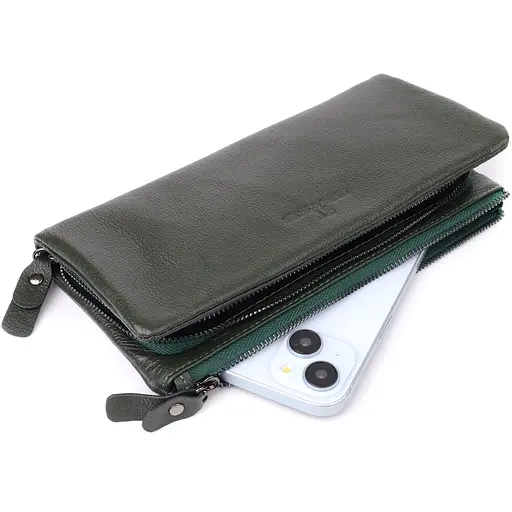 Кошелек для женщин с кистью из натуральной кожи ST Leather 20.5х10х3 см acs0029681 - фото 8