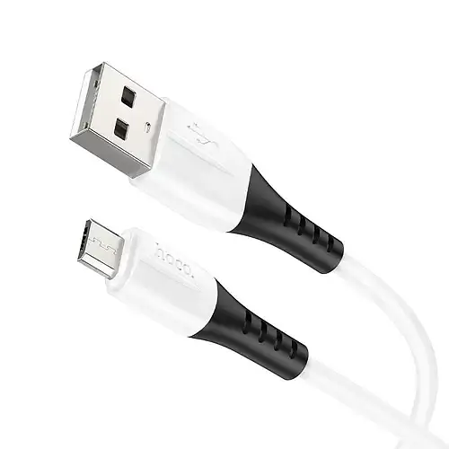 Кабель Hoco X82 Silicone Charging Data cable for Micro (1 м) 2 A белый - фото 1