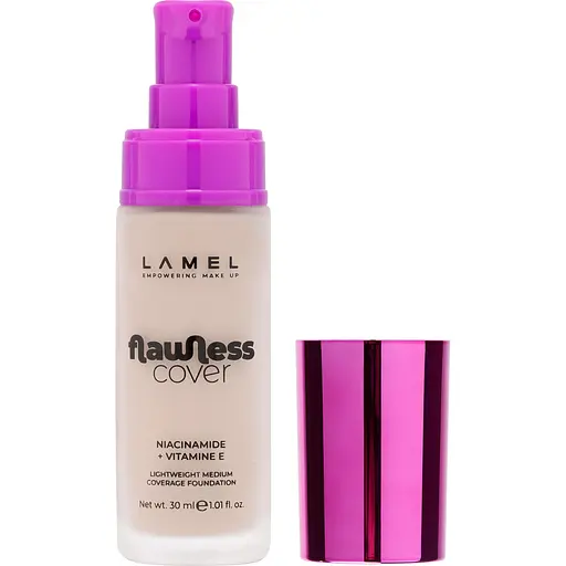 Тональна основа Lamel Flawless Cover lightweight medium coverage Foundation №02 30 мл - фото 2