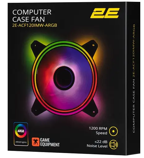 Вентилятор 2E 2E-ACF120IMW-ARGB (2E-ACF120IMW-ARGB) - фото 7