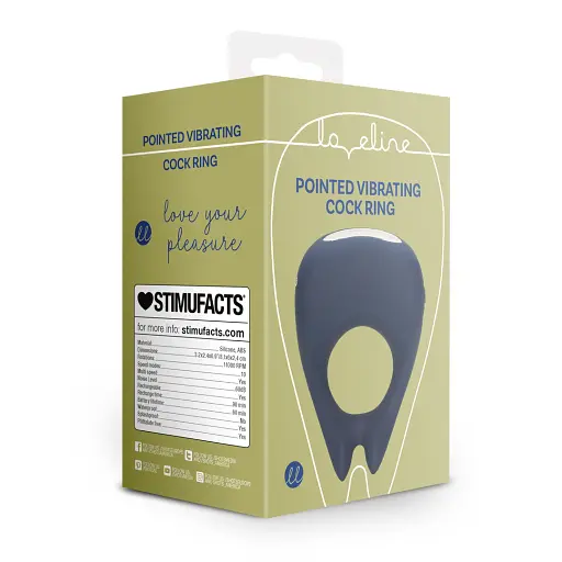 Віброкільце Loveline Pointed Vibrating Cock Ring 8 см синій - фото 10