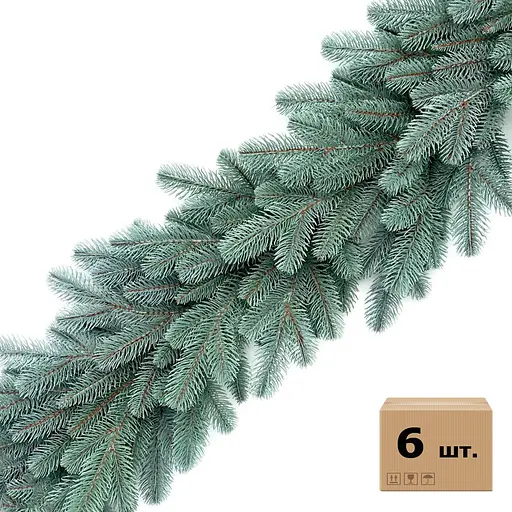 Хвойні гірлянди Hvoya Lux литі блакитні (6 шт. x 1.2 м)