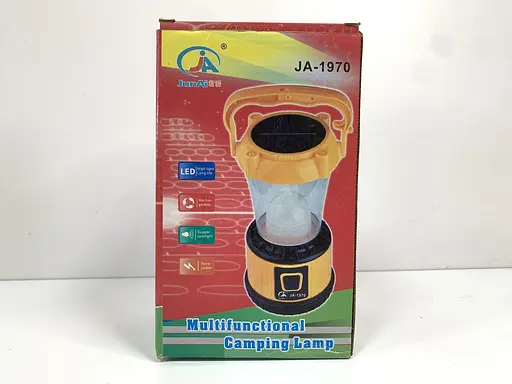 Кемпинговый фонарь лампа аккумуляторная Yajia JA-1970 с зарядкой от солнечной встроенной панели с функцией USB - фото 2