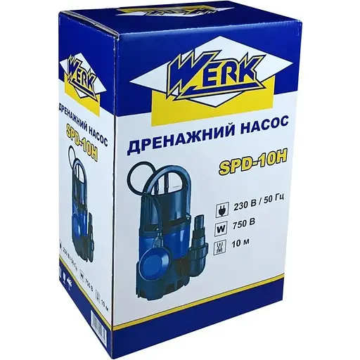 Занурювальний дренажний насос Werk SPD-10H (47275) - фото 4