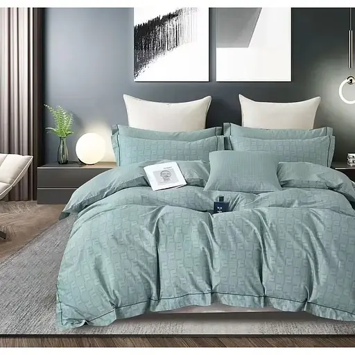 Комплект постельного белья Soho Studio Geometria Turquoise Евро 200x230 см бирюзовый (A130053) - фото 1