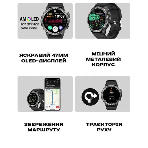 Годинник North Edge GPS Smart Titan з компасом - фото 16