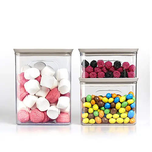 Прямокутна ємність для зберігання продуктів TOSСA 2,2л біло-сіра (55654) - фото 3