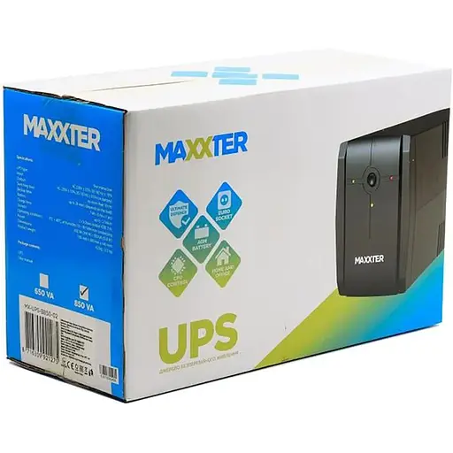 Джерело безребійного живлення Maxxter MX-UPS-B850-02 850VA, AVR, 2xShuko - фото 5