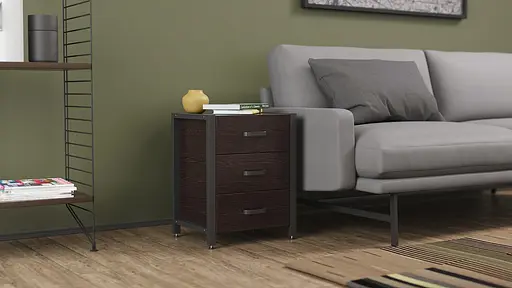 Тумба універсальна Ferrum-decor Вів'єн 3 50x41x40 чорний ДСП Венге 16мм (FRD-106193)