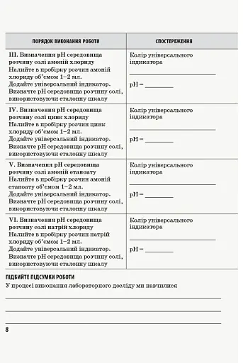 Хімія. 11 клас. Зошит для лабораторних дослідів і практичних робіт - фото 5