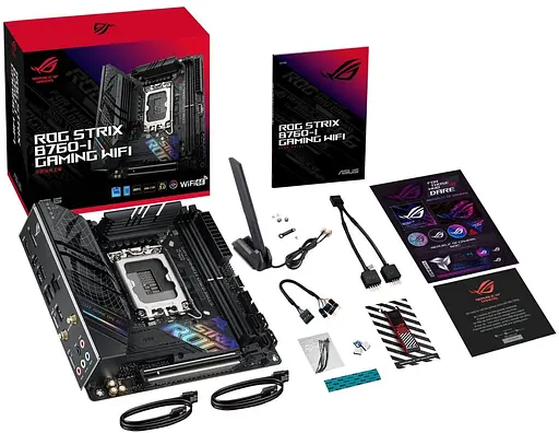 Материнская плата ASUS ROG STRIX B760-I GAMING WIFI (ROG STRIX B760-I GAMING WIFI) (Socket 1700, Intel B760, Mini-ITX) - фото 6